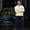 classic oilve green and cream sweat shirt