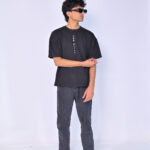 Black Oversized Drop Shoulder