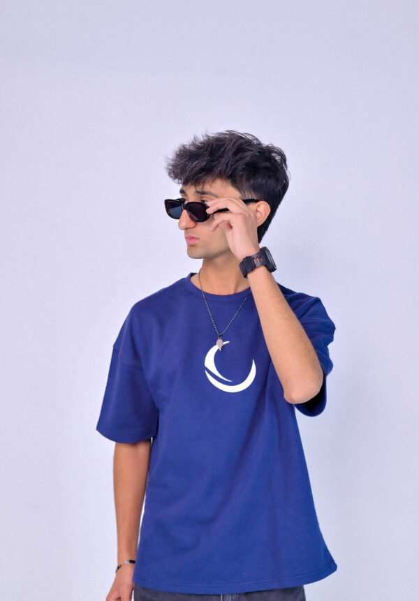Casual navy drop shoulder