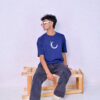 Navy blue drop shoulder