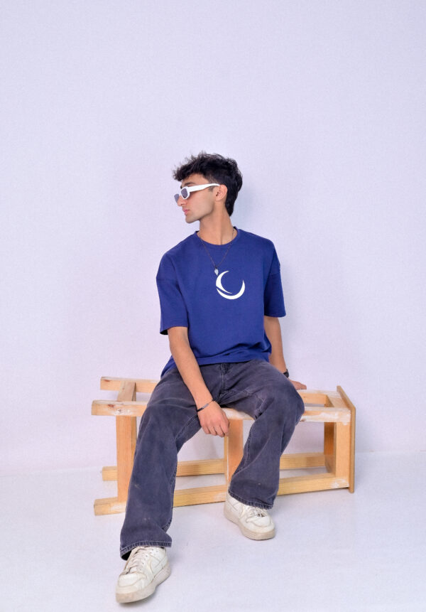 Navy blue drop shoulder